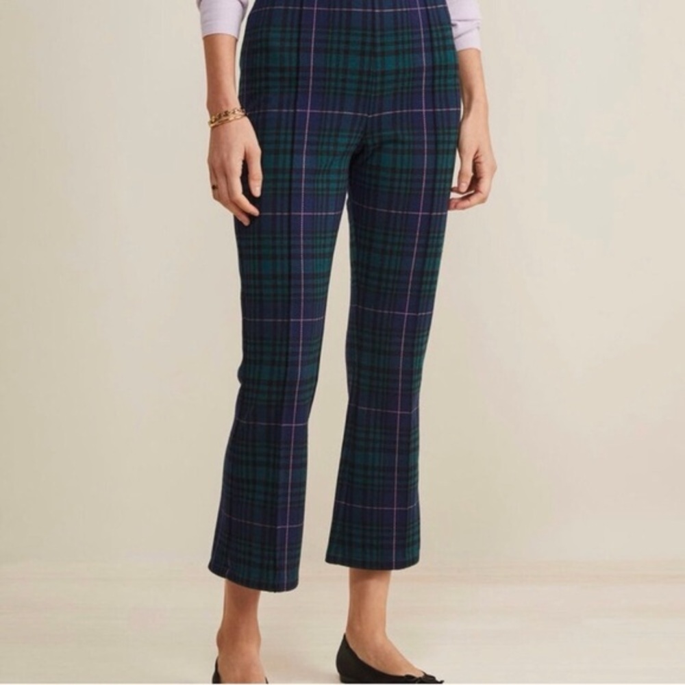 Vineyard Vines Blackwatch Crop Flare Ponte Pants Size XS
